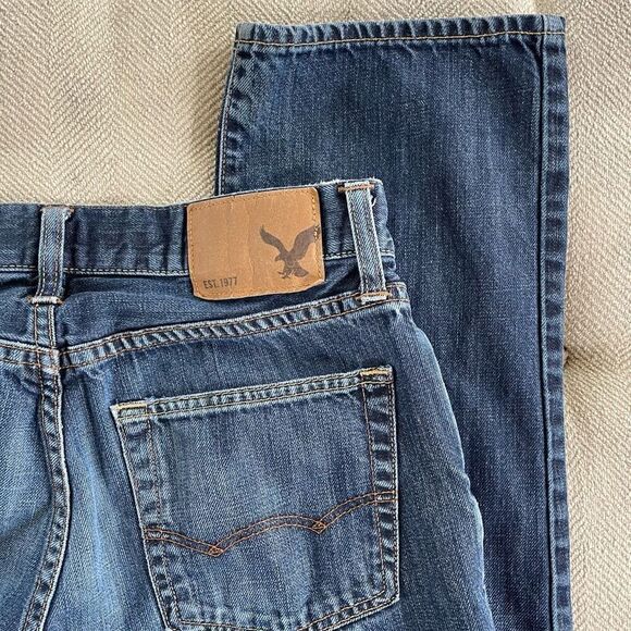 American Eagle Original Straight Leg Blue Jeans 29 x 32 30 - Picture 2 of 7